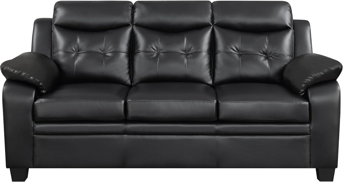 Contemporary Faux Leather Sofa with Adjustable Recliners – Comfortable 3-Seater for Living Room & Home Lounge