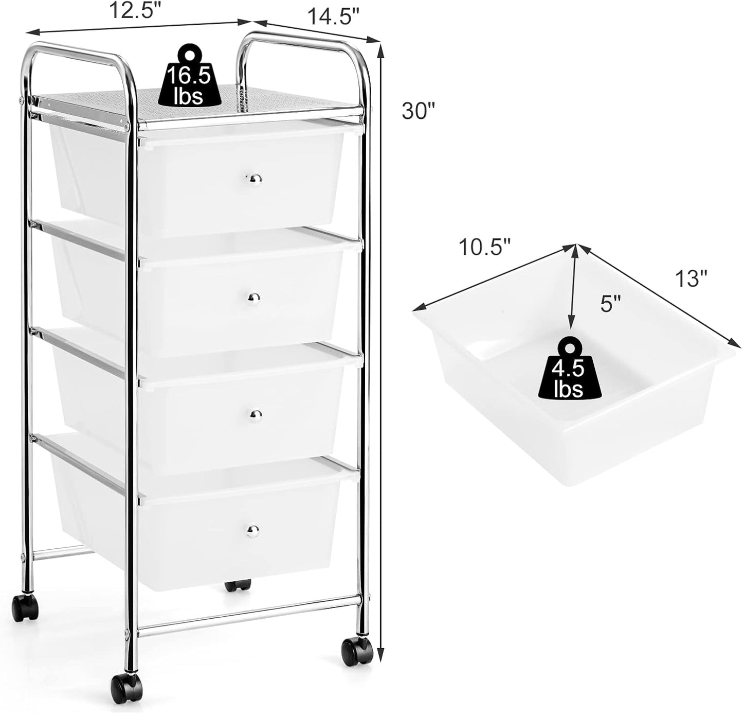 4-Drawer Multipurpose Storage Organizer – Keep Your Space Tidy & Stylish