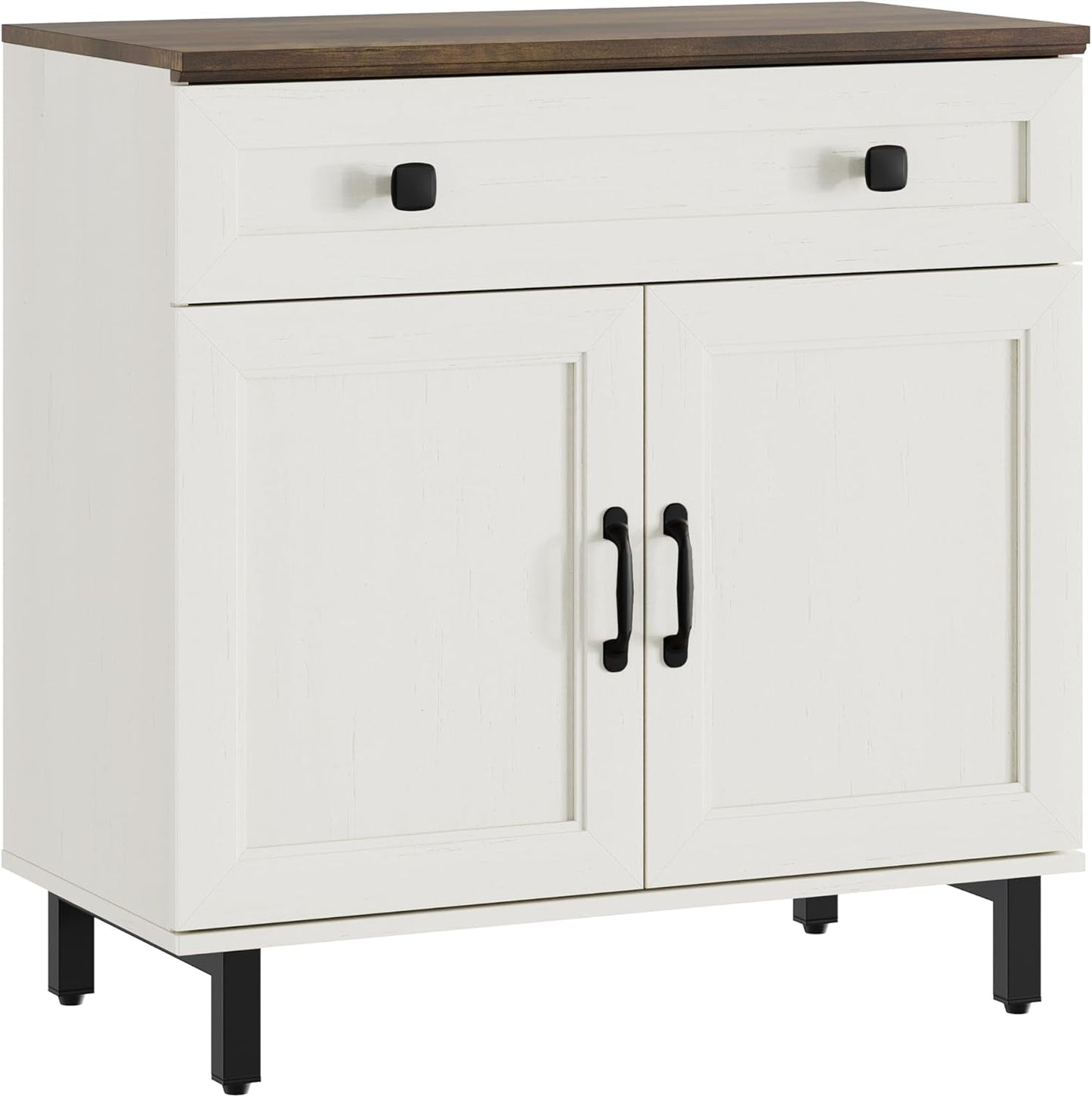 Farmhouse Buffet Sideboard Cabinet – Extra Long Storage Console with Adjustable Shelves