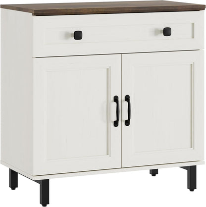Farmhouse Buffet Sideboard Cabinet – Extra Long Storage Console with Adjustable Shelves