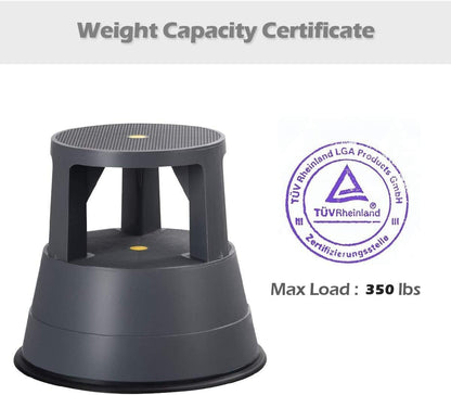 2-Step Rolling Step Stool – Sturdy, Portable & Multi-Purpose