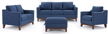 4-Piece Living Room Sofa Set with Storage Ottoman