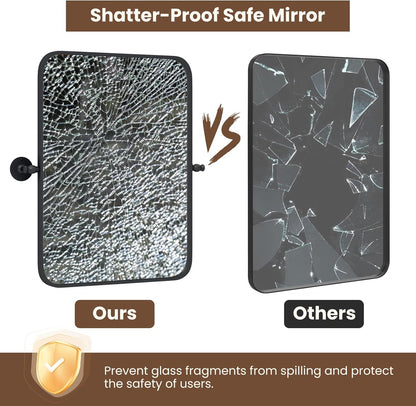 Adjustable Tilting Bathroom Mirror – Elegant Wall-Mounted Vanity Mirror for Modern Spaces