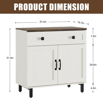 Farmhouse Buffet Sideboard Cabinet – Extra Long Storage Console with Adjustable Shelves