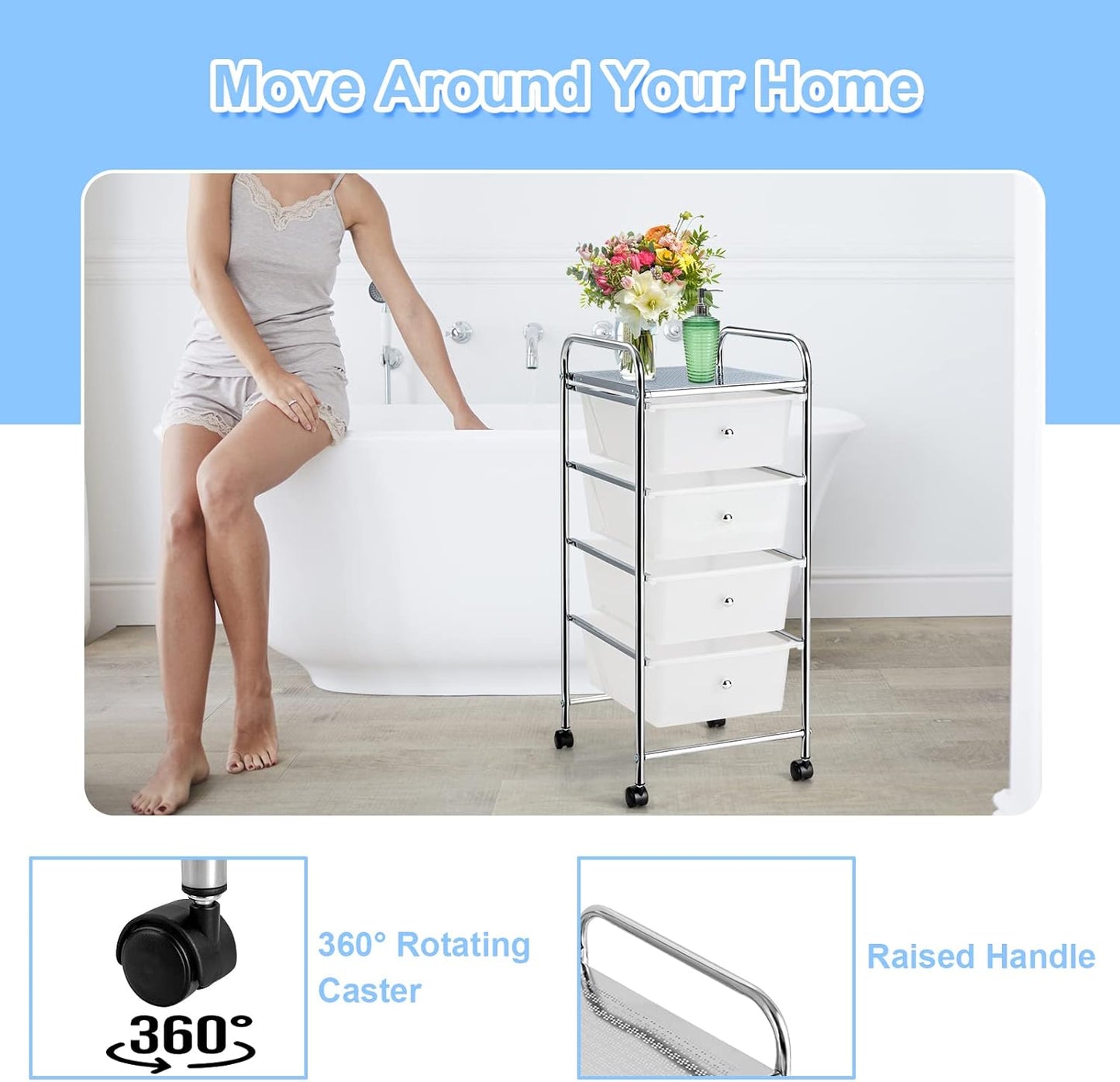 4-Drawer Multipurpose Storage Organizer – Keep Your Space Tidy & Stylish