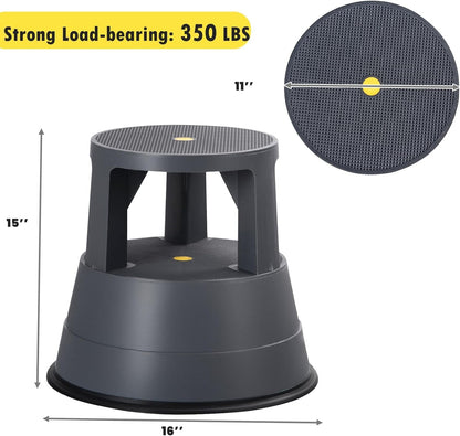 2-Step Rolling Step Stool – Sturdy, Portable & Multi-Purpose