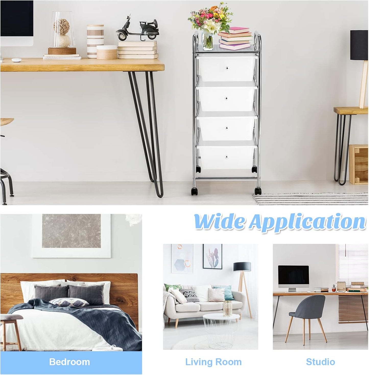 4-Drawer Multipurpose Storage Organizer – Keep Your Space Tidy & Stylish