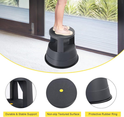 2-Step Rolling Step Stool – Sturdy, Portable & Multi-Purpose