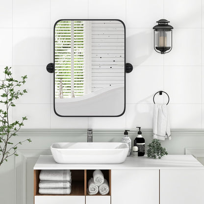 Adjustable Tilting Bathroom Mirror – Elegant Wall-Mounted Vanity Mirror for Modern Spaces