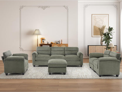 4-Piece Living Room Couch Set – Cozy Corduroy Comfort