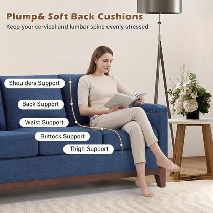 4-Piece Living Room Sofa Set with Storage Ottoman