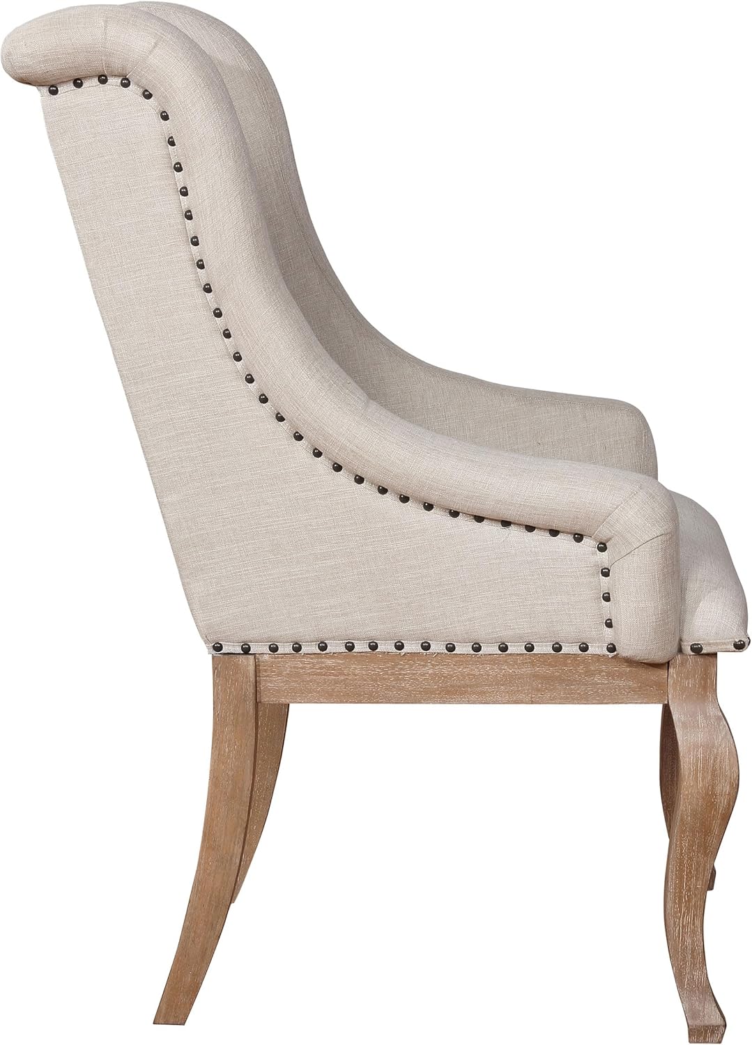 Tufted Accent Chair Set – Upholstered Living Room Chairs with Nailhead Trim