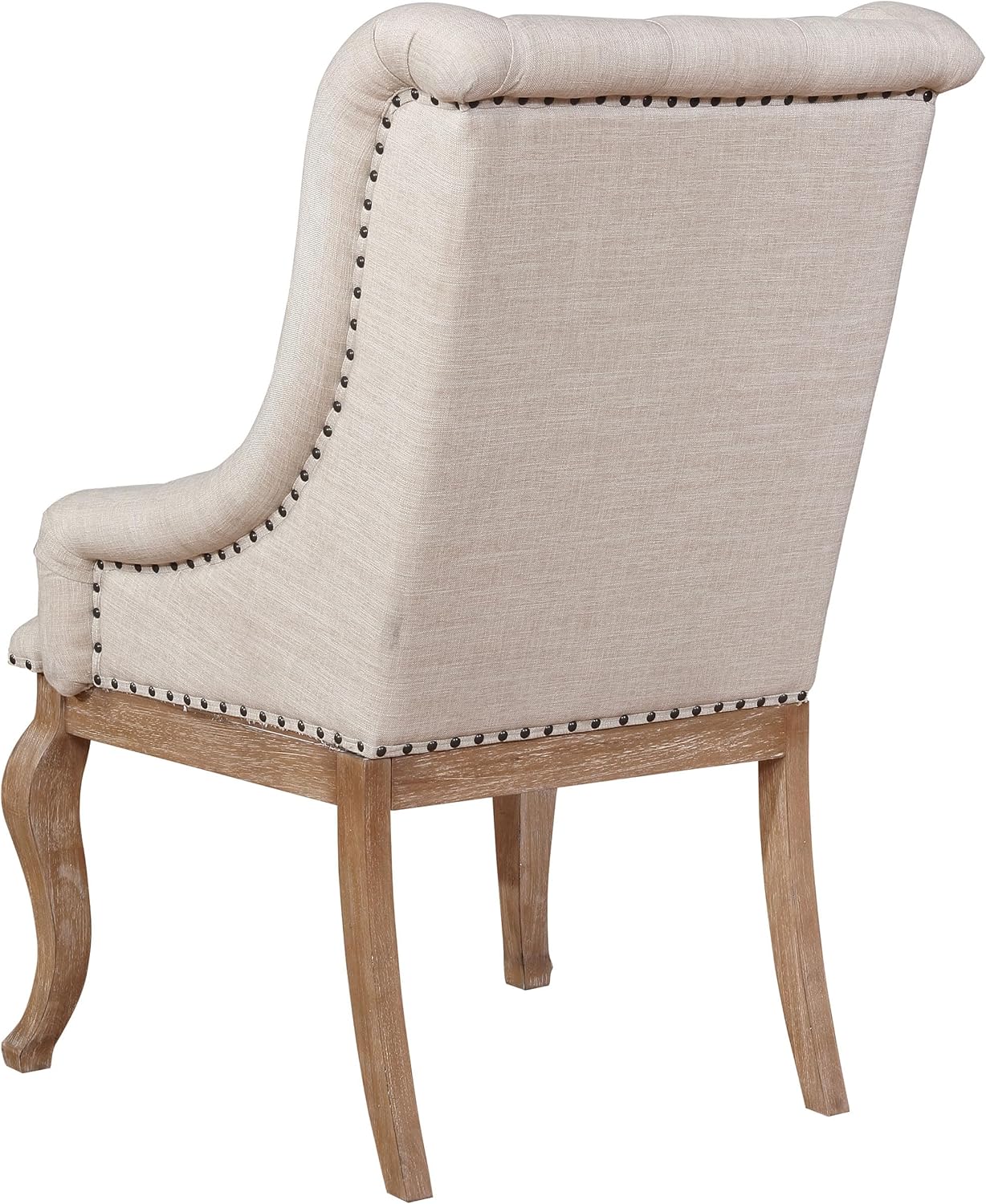 Tufted Accent Chair Set – Upholstered Living Room Chairs with Nailhead Trim