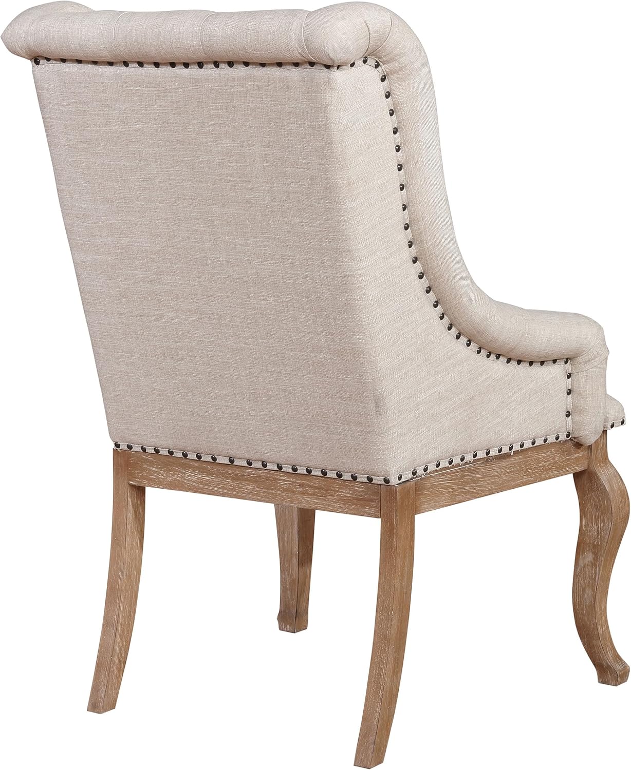 Tufted Accent Chair Set – Upholstered Living Room Chairs with Nailhead Trim