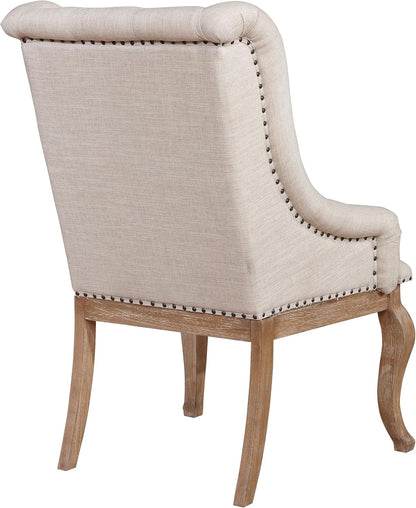 Tufted Accent Chair Set – Upholstered Living Room Chairs with Nailhead Trim